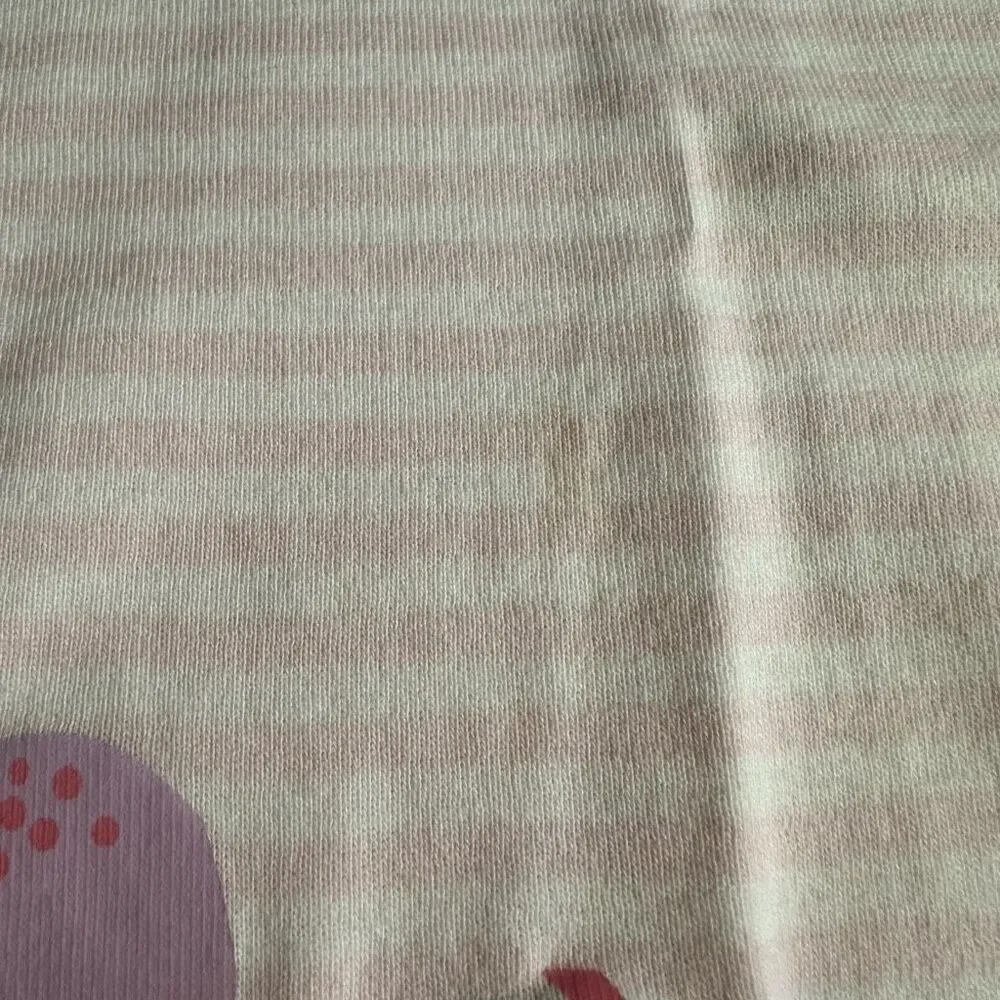 Hanna Andersson size 6-7 Pink So Sweet Short John Pajama TOP ONLY